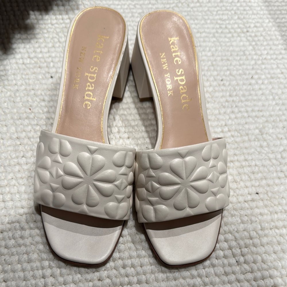 kate spade Cream Floral Mules